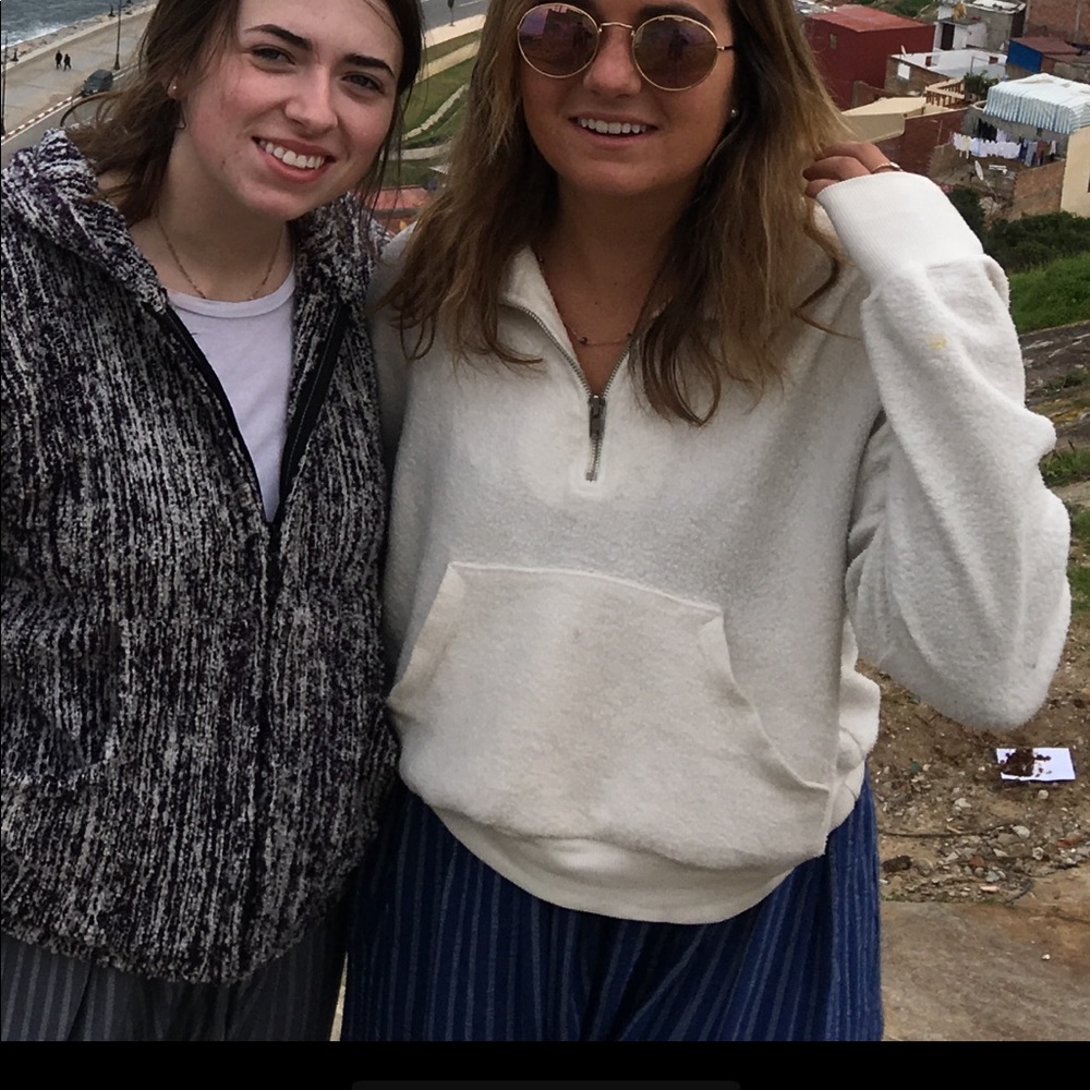 wildfox white zip up